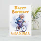 Oma's Geburtstag Feiertagskarte (Stehend Vorderseite)