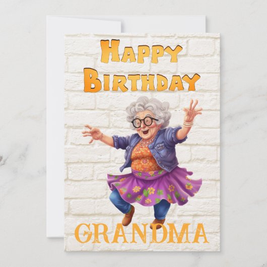 Oma's Geburtstag Feiertagskarte (Vorderseite)