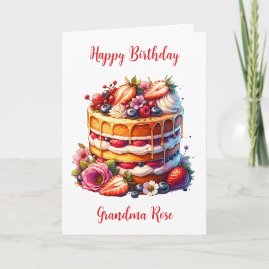 Oma's Geburtstag | Sentimental Personalisiert Karte (Vorderseite)