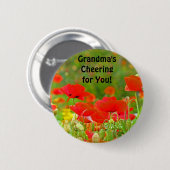 Oma's Gejubelung für dich! Knopf Rote Pflaumen Button (Vorne & Hinten)