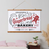 Oma's Gingerbread Bakery Wandteppich Mit Holzrahmen (Schlafzimmer)