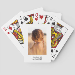 Oma's Girl-Foto-Geschenk anpassen ohne Filter Spielkarten