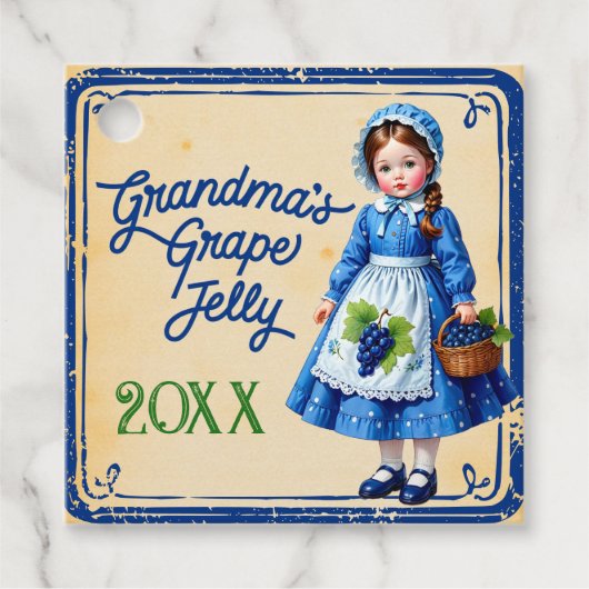 Oma's Grape Jelly Vintag Geschenkanhänger (Vorderseite)