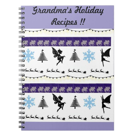Oma's Holiday Reecipes whimsical Notebook Notizblock (Vorderseite)