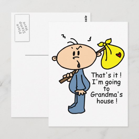 Oma's House Baby (BLUE) Postkarte (Vorne/Hinten)