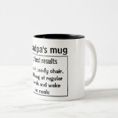 Oma's Instructions fun Spaß personalisiert Zweifarbige Tasse (VorderseiteRechts)