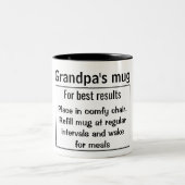 Oma's Instructions fun Spaß personalisiert Zweifarbige Tasse (Mittel)