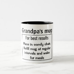 Oma's Instructions fun Spaß personalisiert Zweifarbige Tasse
