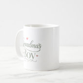 Omas Junge, süßes Familiens Geschenk Kaffeetasse (Vorderseite Links)