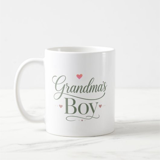 Omas Junge, süßes Familiens Geschenk Kaffeetasse (Links)