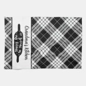 Oma's Kitchen Black and White Kariert Geschirrtuch (Horizontal)