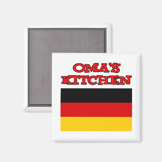 Oma's Kitchen Großmutter German Flag Magnet (Vorderseite/Rückseite)