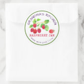 Oma's Kitchen Made with Liebe Raspberry Jam Runder Aufkleber (Tasche)