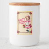 Oma's Kitchen Raspberry Delight Vintag Lebensmitteletikett (Vorderseite)