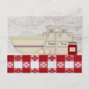 Oma's Kitchen Recipe Card Postkarte