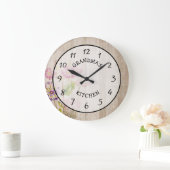 Oma's Kitchen Rustic Floral Holz Uhr (Zuhause)