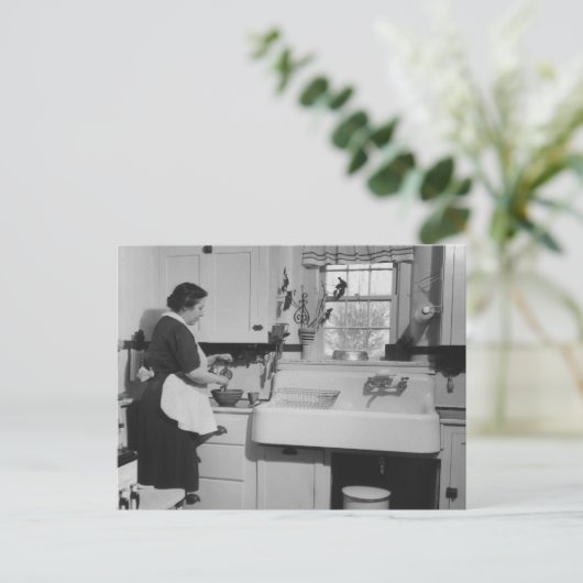 Oma's Kitchen - Vintag Postkarte (Stehend Vorderseite)