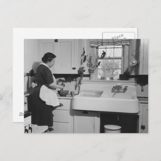Oma's Kitchen - Vintag Postkarte (Vorne/Hinten)