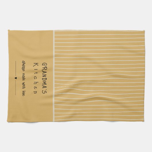 Oma's Kitchen Vintag Stripe anpassbar Geschirrtuch (Horizontal)