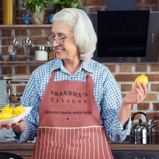 Oma's Kitchen Vintag Stripe anpassbar Schürze