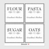 Oma's Kitchen Waterproof Pantry Food Labels (Blatt)