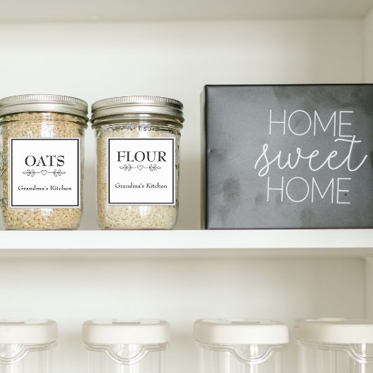 Oma's Kitchen Waterproof Pantry Food Labels