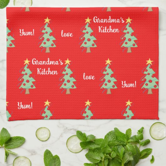 Oma's Kitchen Weihnachtsbaum Küchentuch (Gefaltet)