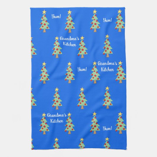 Oma's Kitchen Yum! Weihnachtsbaum Geschirrtuch (Vertikal)