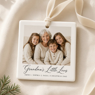 Omas kleine Lieben Personalisierte Enkelkinder Keramikornament