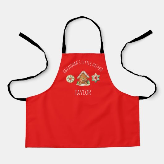 Oma's kleiner Helfer, Weihnachtskekse backen Schürze (Vorderseite)
