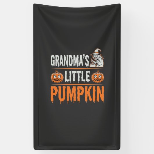 Omas Kleiner Kürbis Halloween Hexen Design Banner (Vertikal)