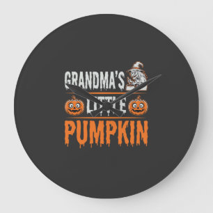 Omas Kleiner Kürbis Halloween Hexen Design Große Wanduhr