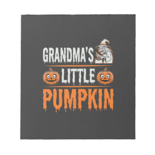 Omas Kleiner Kürbis Halloween Hexen Design Notizblock
