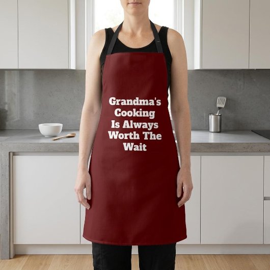 Oma's Kochen lohnt sich immer zu warten Schürze