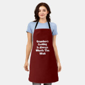 Oma's Kochen lohnt sich immer zu warten Schürze (Getragen)