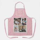 Omas Küche immer offen Pink mit Punkten Foto Schürze (Vorderseite)