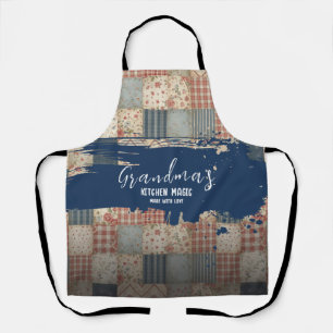 Omas Küchenzauber Vintage Patchwork Schürze