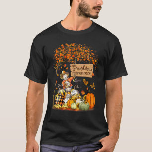 Omas Kürbisfeld Herbstlaub Vogelscheuche Als T-Shirt