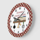 Oma's Landküche fügen Text Große Uhr hinzu (Winkel)