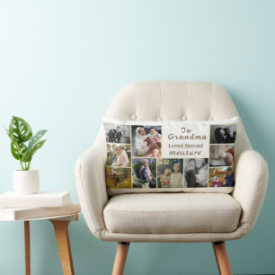 Omas Liebe – 10 Foto-Kundenkissen-Geschenk Lendenkissen