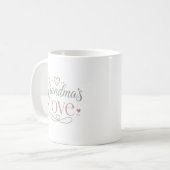 Omas Liebe Elegante Familienbotschaft Kaffeetasse (Vorderseite Links)