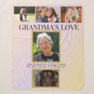 Omas Liebe Golden Forever Familien-Collage Sherpadecke