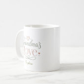 Omas Liebe Personalisiertes Namensgeschenk Kaffeetasse (Vorderseite Links)