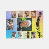 Oma's Liebe Rosa Lila Blau 10 Fotos Fleecedecke (Vorderseite (Horizontal))