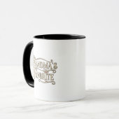 Omas Lieblings-Blumen-Typografie-Foto Tasse (Vorderseite Links)