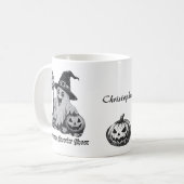 Omas Lieblings-Geist Halloween-Kindername Kaffeetasse (Vorderseite Links)