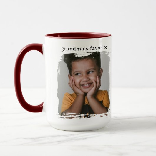 Omas Lieblings-Personalisierte-Foto-Tasse Tasse (Links)