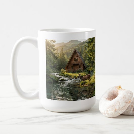 Omas Lieblingstasse | Personalisierte Natur Kaffeetasse (Mit Donut)