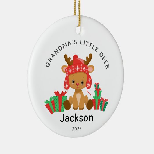Oma's Little Deer Christmas Ornament (Rechts)