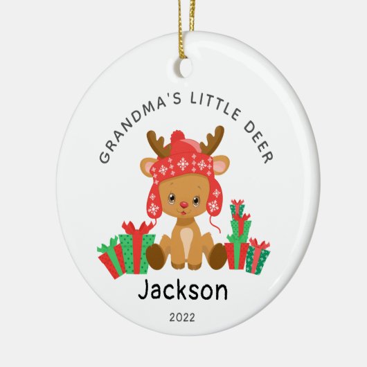Oma's Little Deer Christmas Ornament (Links)